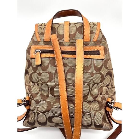 COACH Vintage Y2K Signature Mini Backpack, Brown main image 12